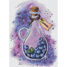 Load image into Gallery viewer, Joy Sunday Magic Berry Jars Blueberries (19*27CM) 14CT 2 Stamped Cross Stitch
