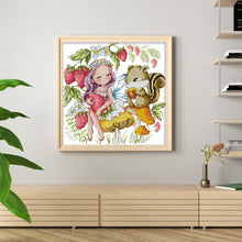 Load image into Gallery viewer, Joy Sunday Strawberry Fairy (28*27CM) 14CT 2 Stamped Cross Stitch
