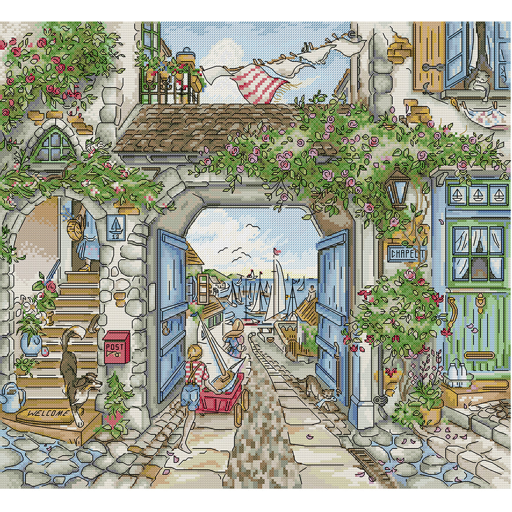 Joy Sunday Port (48*44CM) 14CT 2 Stamped Cross Stitch