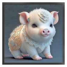 Load image into Gallery viewer, Pig Artwork (45*45CM) 9CT 4 Stamped Cross Stitch
