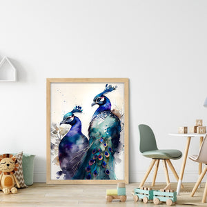 Peacock Artwork (40*55CM) 11CT 3 Stamped Cross Stitch