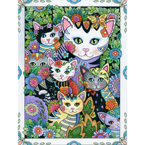 Cat Artwork (45*60CM) 11CT 3 Stamped Cross Stitch