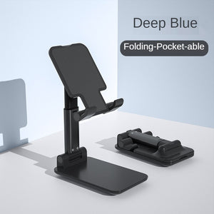 Adjustable Desk Phone Holder Folding Compatible with All Phones (Black)