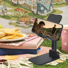 Load image into Gallery viewer, Adjustable Desk Phone Holder Folding Compatible with All Phones (Black)

