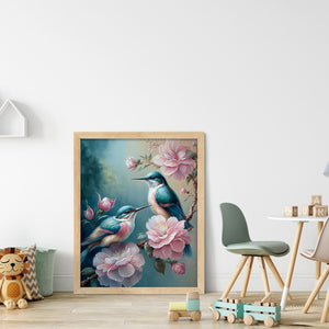 Bird Artwork (40*50CM) 11CT 3 Stamped Cross Stitch