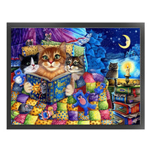 Load image into Gallery viewer, Cat Artwork (60*45CM) 11CT 3 Stamped Cross Stitch

