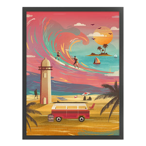 Sea Wave Artwork (40*55CM) 11CT 3 Stamped Cross Stitch
