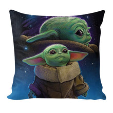 Load image into Gallery viewer, 11CT Printed Yoda Cross Stitch Pillowcase Embroidery Pillow Cover Decoration(2)
