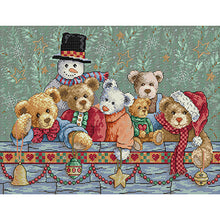 Load image into Gallery viewer, Joy Sunday Brown Bear (46*36CM) 14CT 2 Stamped Cross Stitch
