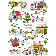 Load image into Gallery viewer, Joy Sunday Christmas Village (44*62CM) 14CT 2 Stamped Cross Stitch
