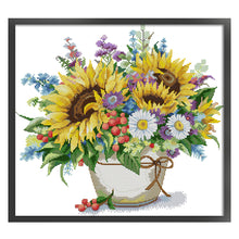 Load image into Gallery viewer, Joy Sunday Sunflower (42*38CM) 14CT 2 Stamped Cross Stitch
