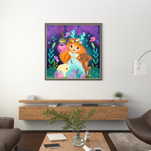 Load image into Gallery viewer, Cartoon Girl (50*50CM) 11CT 3 Stamped Cross Stitch
