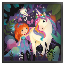 Load image into Gallery viewer, Cartoon Girl (50*50CM) 11CT 3 Stamped Cross Stitch
