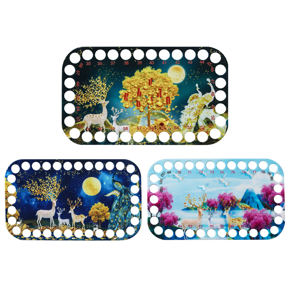 3pcs Cross Stitch Row Line Board 34-Hole Plastic Yarn Organizer (3)
