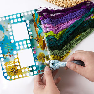 88-Hole Efficient Embroidery Floss Organizer Plastic Thread Storage Tool (1)