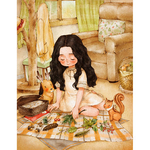 Girl (55*70CM) 11CT 3 Stamped Cross Stitch
