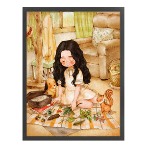 Girl (55*70CM) 11CT 3 Stamped Cross Stitch