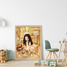 Load image into Gallery viewer, Girl (55*70CM) 11CT 3 Stamped Cross Stitch

