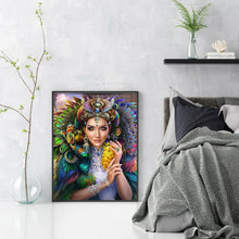 Load image into Gallery viewer, Girl Artwork (50*65CM) 11CT 3 Stamped Cross Stitch
