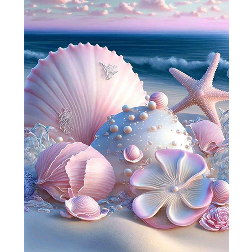 Beach Shell (40*50CM) 11CT 3 Stamped Cross Stitch