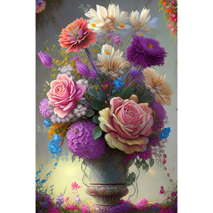Flower Vase (40*60CM) 11CT 3 Stamped Cross Stitch