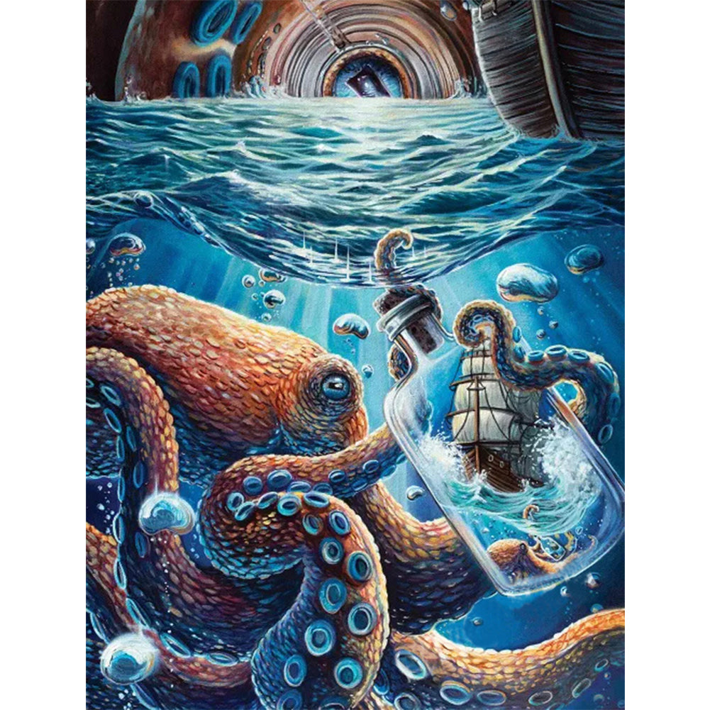 Octopus Artwork (50*65CM) 11CT 3 Stamped Cross Stitch