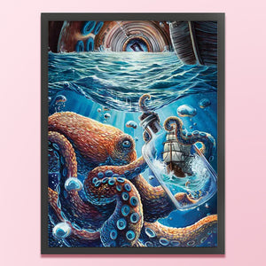 Octopus Artwork (50*65CM) 11CT 3 Stamped Cross Stitch