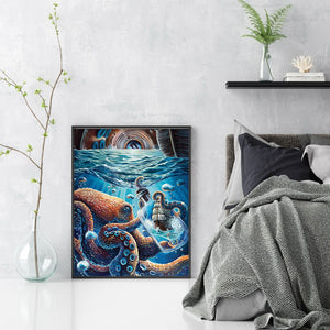 Octopus Artwork (50*65CM) 11CT 3 Stamped Cross Stitch
