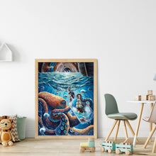 Load image into Gallery viewer, Octopus Artwork (50*65CM) 11CT 3 Stamped Cross Stitch
