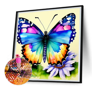 Butterfly In The Garden 30*30CM(Canvas) Full Round Drill Diamond Painting