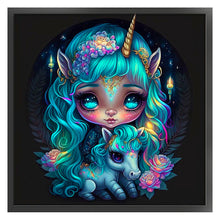Load image into Gallery viewer, Girl Artwork (50*50CM) 11CT 3 Stamped Cross Stitch
