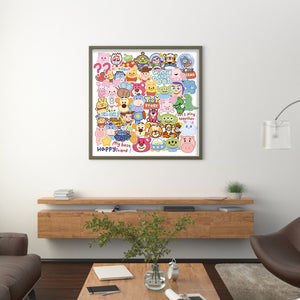 Cartoon (50*50CM) 11CT 3 Stamped Cross Stitch