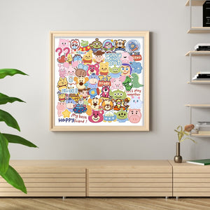 Cartoon (50*50CM) 11CT 3 Stamped Cross Stitch