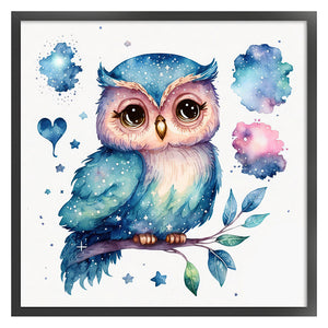 Owl Artwork (45*45CM) 11CT 3 Stamped Cross Stitch