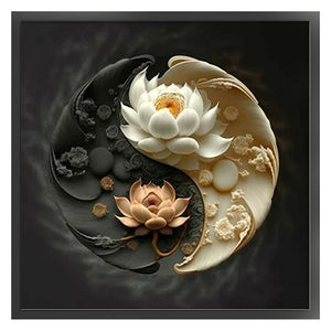 Lotus (40*40CM) 11CT 3 Stamped Cross Stitch