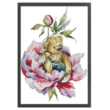 Load image into Gallery viewer, Joy Sunday Bear (25*33CM) 14CT 2 Stamped Cross Stitch
