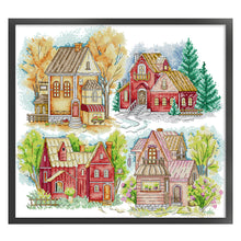 Load image into Gallery viewer, Joy Sunday House (48*42CM) 14CT 2 Stamped Cross Stitch
