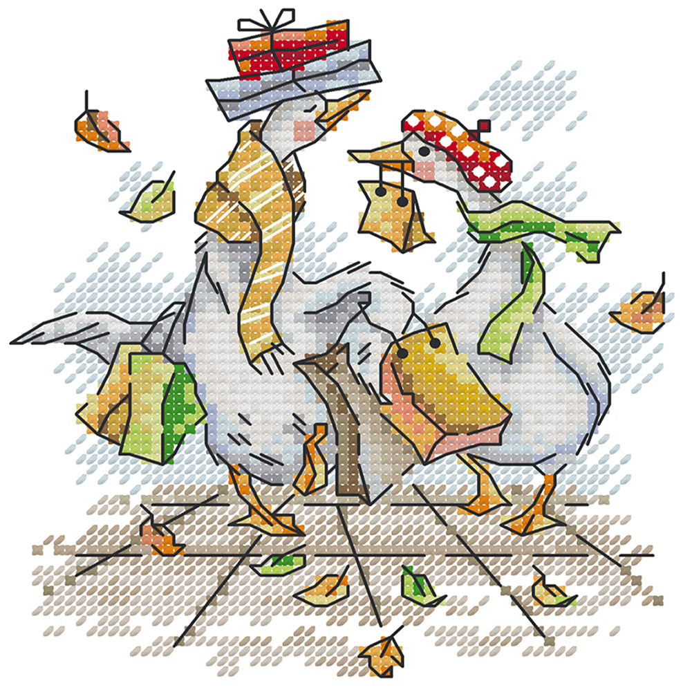Joy Sunday Animal (16*17CM) 14CT 2 Stamped Cross Stitch