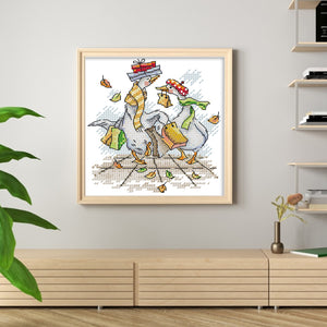 Joy Sunday Animal (16*17CM) 14CT 2 Stamped Cross Stitch