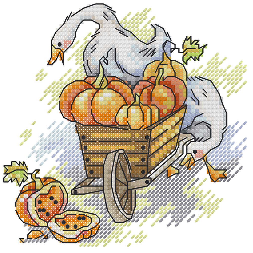 Joy Sunday Animal (16*16CM) 14CT 2 Stamped Cross Stitch