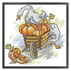 Joy Sunday Animal (16*16CM) 14CT 2 Stamped Cross Stitch
