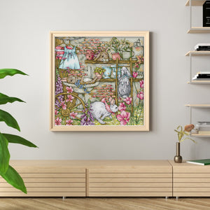 Joy Sunday Rabbit (43*44CM) 14CT 2 Stamped Cross Stitch