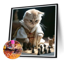 Load image into Gallery viewer, Working Cat 30*30CM(Canvas) Full Round Drill Diamond Painting
