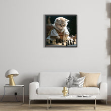 Load image into Gallery viewer, Working Cat 30*30CM(Canvas) Full Round Drill Diamond Painting
