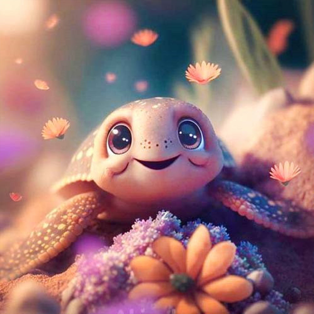 Crawling Turtle 30*30CM(Canvas) Full Round Drill Diamond Painting