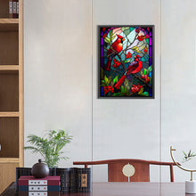 Load image into Gallery viewer, Cardinal Glass Painting 30*40CM(Canvas) Full Round Drill Diamond Painting
