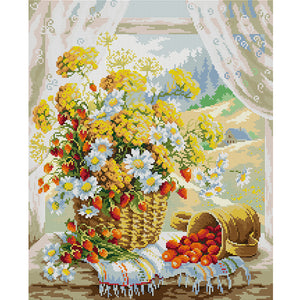 Joy Sunday Daisy (40*48CM) 14CT 2 Stamped Cross Stitch