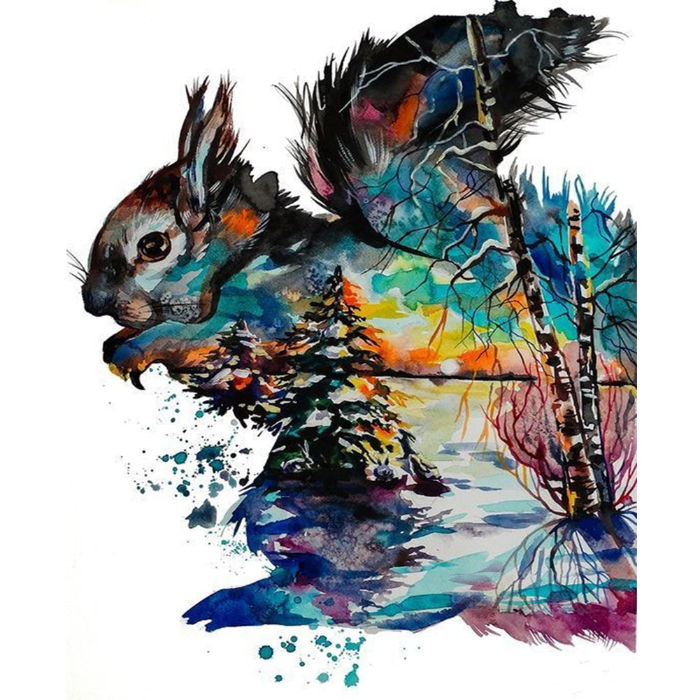 Rabbit (40*50CM) 11CT 3 Stamped Cross Stitch