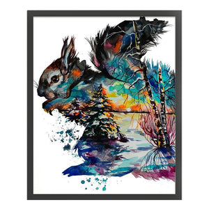 Rabbit (40*50CM) 11CT 3 Stamped Cross Stitch