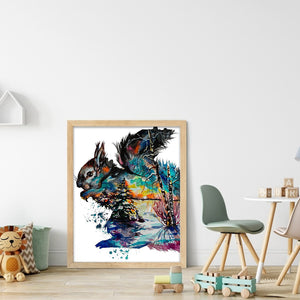 Rabbit (40*50CM) 11CT 3 Stamped Cross Stitch